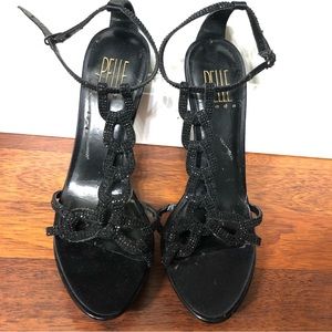 Black Pelle Moda Strappy Heels